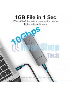 Корпус для SSD Vention USB 3.1 Gen 2-C M.2 NVMe Серый