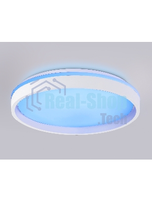 Светодиодный светильник RGB Ambrella light FZ607 WH/GD белый/золото IP20 66W 3000K-6500K+RGB D490*85 (ПДУ ИК)