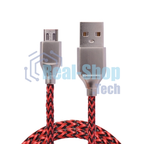Кабель USB ACD-Titan MicroUSB - USB-A Нейлон, 1м, красно-черный