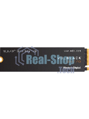 Накопитель SSD WD Black SN770 NVMe, 1.0Tb, M.2(22x80мм), NVMe, PCIe 4.0 x4, 3D TLC, R/W 5150/4900Mb/s, IOPs 740 000/800 000, TbW 600, DWPD 0.3 (12 мес.)