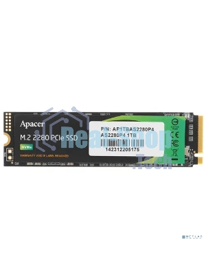Накопитель SSD Apacer 1Tb, M.2 2280, AS2280P4 PCIe 3.0 x4, NVMe, R/W 3000/2000