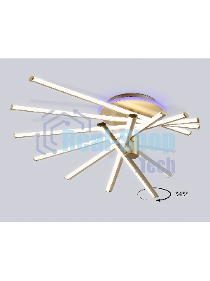 Потолочный светодиодный светильник Ambrella light FL6244 GD золото 125W 3000K-6400K+RGB 900*750*230 (ПДУ ИК)
