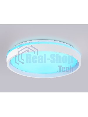 Светодиодный светильник RGB Ambrella light FZ607 WH/GD белый/золото IP20 66W 3000K-6500K+RGB D490*85 (ПДУ ИК)