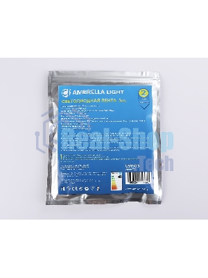 Светодиодная лента Ambrella light GS1503 2835 240Led/ 19.2W m/ 12V IP20 6500K/ 5000*10*1.2mm (2 конт.)