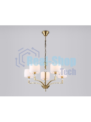 Люстра Ambrella light LH71131/5 BS/WH латунь/белый E14/5 max 40W D660*880