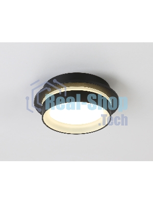 Светильник Ambrella light TN5385 SBK/FR черный песок/белый матовый GX53 IP44 D105*40