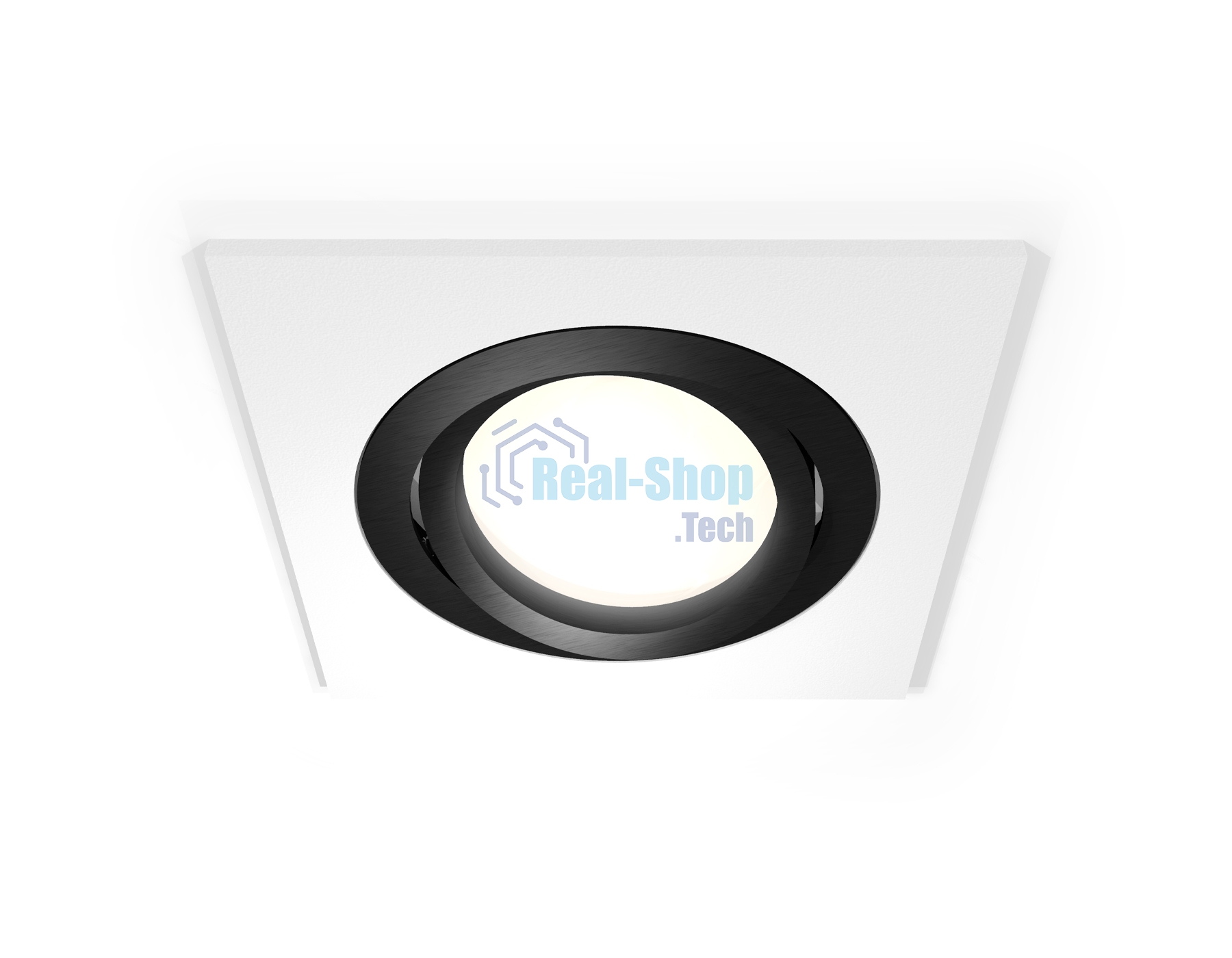 Комплект встраиваемого поворотного светильника Ambrella light XC7631081 SWH/PBK белый песок/черный полированный MR16 GU5.3 (C7631, N7002)