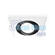 Комплект встраиваемого поворотного светильника Ambrella light XC7631081 SWH/PBK белый песок/черный полированный MR16 GU5.3 (C7631, N7002)