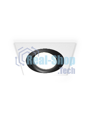 Комплект встраиваемого поворотного светильника Ambrella light XC7631081 SWH/PBK белый песок/черный полированный MR16 GU5.3 (C7631, N7002)