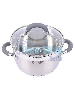 Кастрюля Rondell RDS-023 с\кр 18 см, (2,3л) Flamme (нерж.сталь 18/10,ручки из нерж.стали со вставкой силикон)