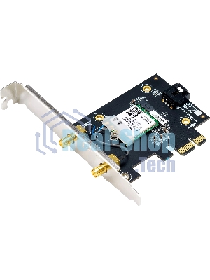 Сетевой адаптер Wi-Fi + Bluetooth Asus PCE-BE6500 BE6500 PCI Express 2ант.
