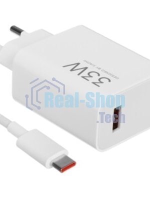 Сетевое зарядное устройство Xiaomi BHR9956EU 33W 3A (PD) USB универсальное белый