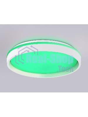 Светодиодный светильник RGB Ambrella light FZ607 WH/GD белый/золото IP20 66W 3000K-6500K+RGB D490*85 (ПДУ ИК)