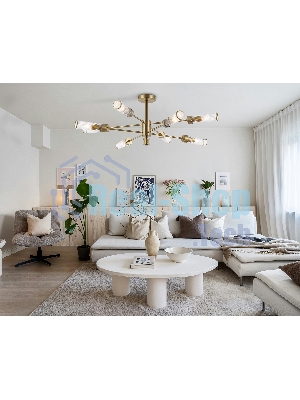 Люстра Ambrella light LH55162/8 BS/CL латунь/прозрачный E14/8 max 40W D930*330
