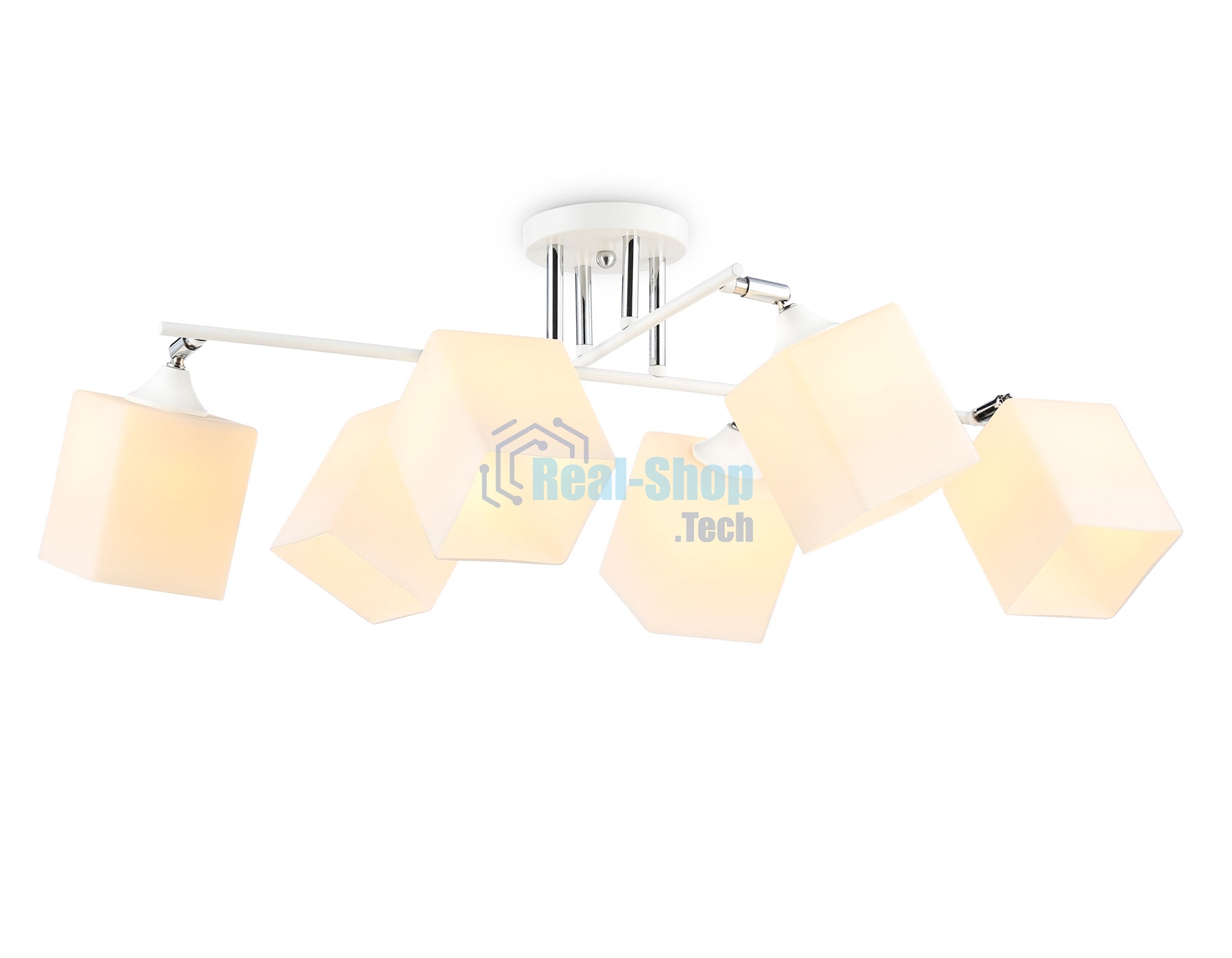 Светильник Ambrella light TR303088/6 WH/CH/FR белый/хром/белый матовый E27/6 max 40W 840*620*260