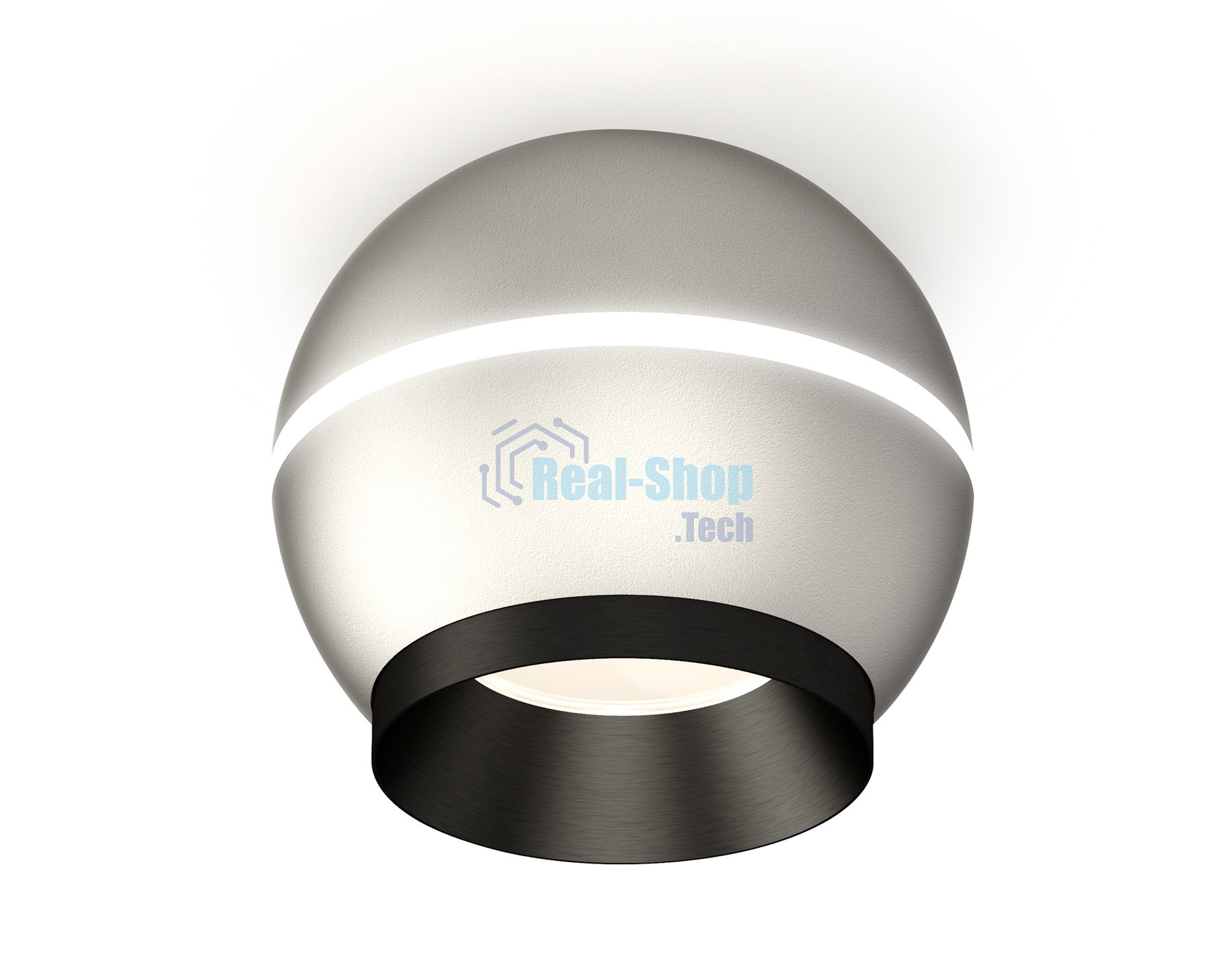 Светильник Ambrella Light XS1103001 SSL/PBK серебро песок/черный полированный MR16 GU5.3 LED 3W 4200K (C1103, N7031)