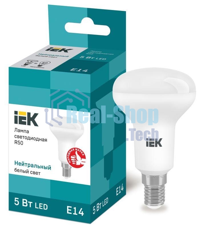 Лампа cветодиодная IEK LLE-R50-5-230-40-E14 ECO R50 рефлектор 5Вт 230В 4000К E14
