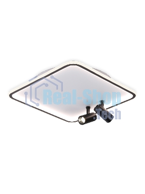 Светильник Ambrella light FL5115/1+2 WH/BK белый/черный 97W 3000K-6400K 480*480*130 (ПДУ ИК)