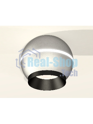 Светильник Ambrella Light XS1103001 SSL/PBK серебро песок/черный полированный MR16 GU5.3 LED 3W 4200K (C1103, N7031)