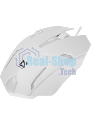 Мышь проводная Defender Cyber MB-560L белый, 1200 dpi, USB, кнопки - 3