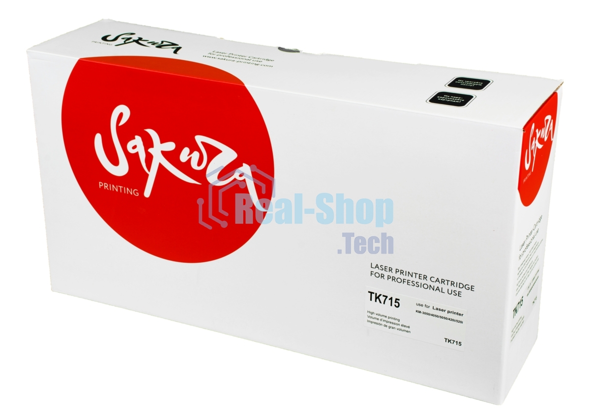 Картридж лазерный Sakura TK715 для Kyocera KM-3050, KM-4050, KM-5050, черный, 34 000 к.