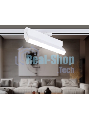 Трековый однофазный светодиодный светильник Ambrella light GL6806 WH белый LED 12W 4200K 230*22*87