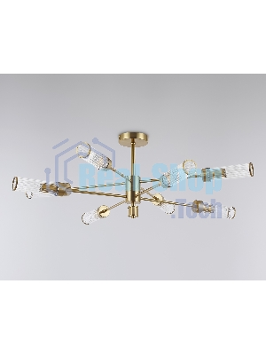 Люстра Ambrella light LH55162/8 BS/CL латунь/прозрачный E14/8 max 40W D930*330