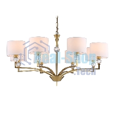 Люстра Ambrella light LH71133/8 BS/WH латунь/белый E14/8 max 40W D840*880