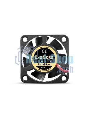 Вентилятор 5В DC ExeGate ExtraSilent ES04010S2P-5 (40x40x10 мм, Sleeve bearing (подшипник скольжения), 2pin, 4500RPM, 22dBA)