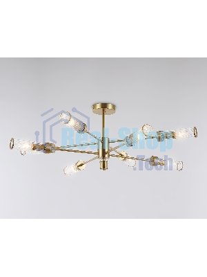 Люстра Ambrella light LH55162/8 BS/CL латунь/прозрачный E14/8 max 40W D930*330