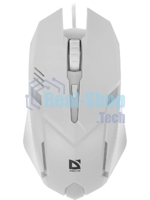 Мышь проводная Defender Cyber MB-560L белый, 1200 dpi, USB, кнопки - 3