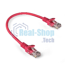 Патч-корд ExeGate EX286372RUS UTP-RJ45-RJ45-5e-0,3M-LSZH-RD, UTP, cat.5e, LSZH, 0.3м, красный