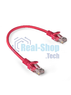 Патч-корд ExeGate EX286372RUS UTP-RJ45-RJ45-5e-0,3M-LSZH-RD, UTP, cat.5e, LSZH, 0.3м, красный