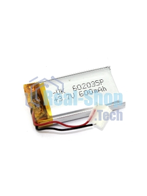 Аккумулятор Li-Pol (батарея) 6x20x35мм 2pin 3.7V/600mAh
