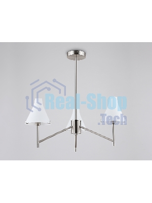 Люстра Ambrella light LH57121/3 SN/FR никель/белый матовый E14/3 max 40W D650*590