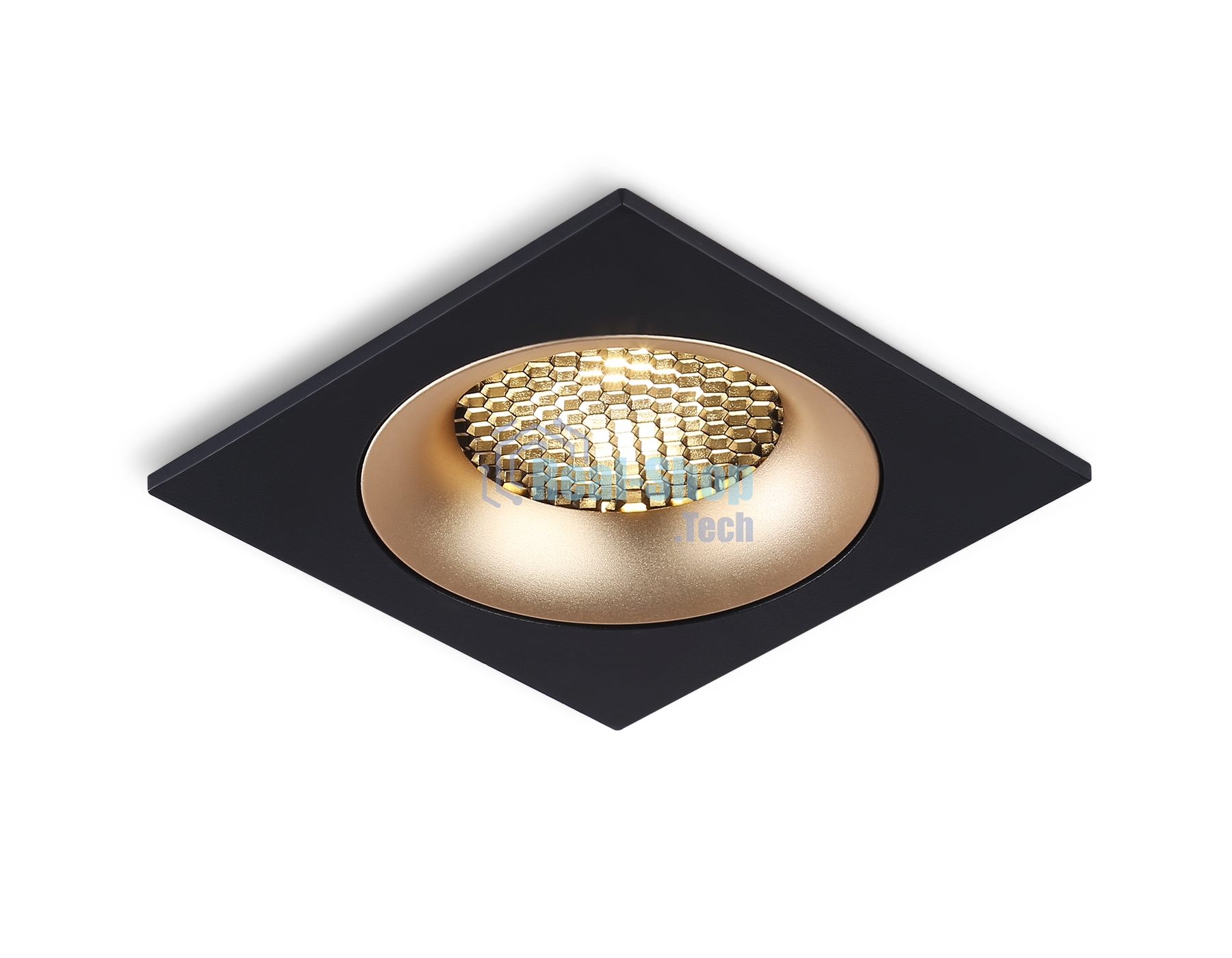 Светильник встраиваемый Ambrella light TN102730 BK/GD черный/золото GU5.3 92*92*23
