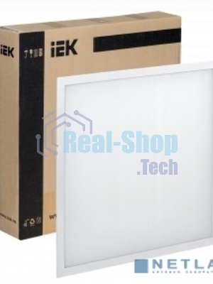 Светильник светодиодный ДВО IEK LDVO3-6571-45-4000-K01 6571-O 45Вт 4000К 595х595х20 опал аналог люм.свет. 4х18 накладных или в потолок Армстронг