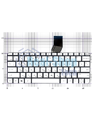 Клавиатура для ноутбука HP Stream 11-ak белая