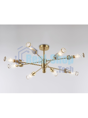 Люстра Ambrella light LH55162/8 BS/CL латунь/прозрачный E14/8 max 40W D930*330
