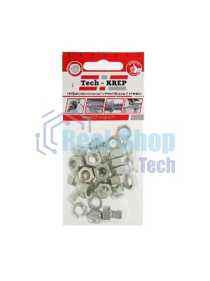 Гайка шестигранная М8 цинк. DIN 934 (уп.35шт) пакет Tech-Krep 103026
