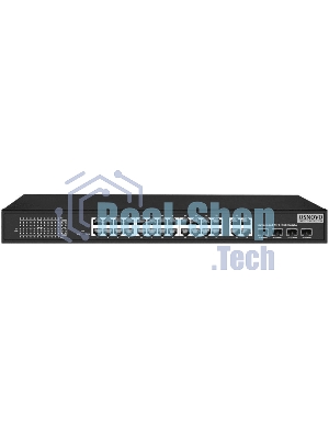 Коммутатор Osnovo SW-62422(400W) 26x100Mb 24PoE+ 400W неуправляемый