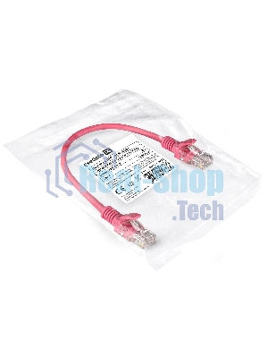 Патч-корд ExeGate EX286372RUS UTP-RJ45-RJ45-5e-0,3M-LSZH-RD, UTP, cat.5e, LSZH, 0.3м, красный