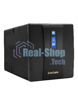 Источник бесперебойного питания ExeGate SpecialPro Smart LLB-1500.LCD.AVR.4SH.USB 1500VA/950W, LCD, AVR, 4*Schuko, USB, черный