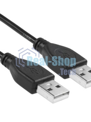 Кабель USB2.0 Cablexpert CC-USB2-AMAM-0.6M, AM/AM, экран, 28/26AWG, медь, Pro, 0.6м, черный, пакет