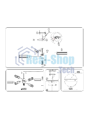 Люстра Ambrella light LH55162/8 BS/CL латунь/прозрачный E14/8 max 40W D930*330