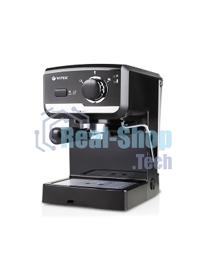 Кофеварка рожковая Vitek VT-1502 черный, исп. кофе - молотый, 1.5 л, 1050 Вт, 15 Бар.