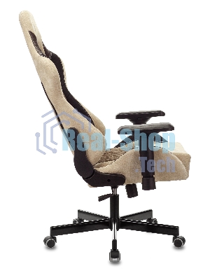 Кресло игровое Бюрократ VIKING 7 KNIGHT BR FABRIC коричневый текстиль/эко.кожа крестовина металл/пластик