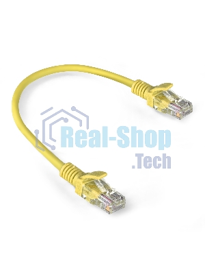 Патч-корд ExeGate EX286374RUS UTP-RJ45-RJ45-5e-0,3M-LSZH-YL, UTP, cat.5e, LSZH, 0.3м, желтый