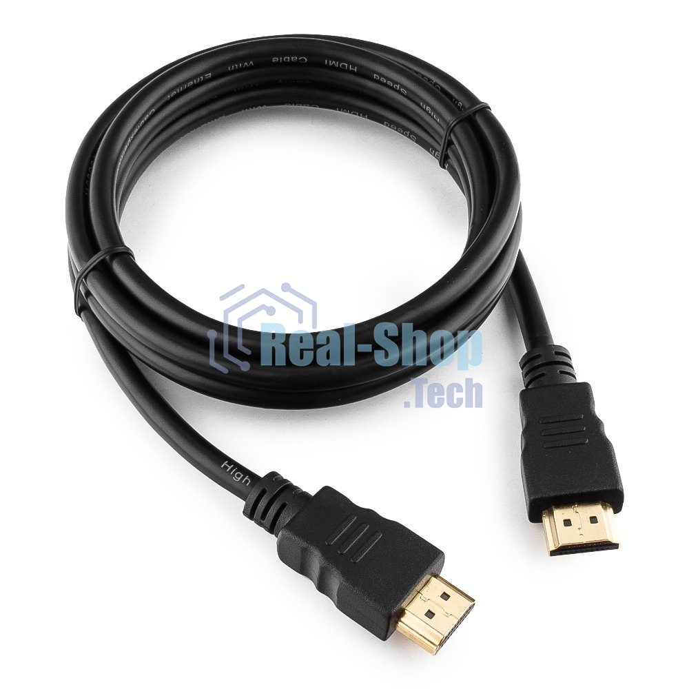Кабель Cablexpert HDMI CC-HDMI4-5, 19M/19M, v2.0, медь, позол.разъемы, экран, 1.5м, черный, пакет