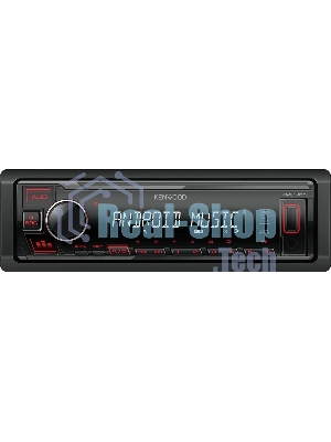 Автомагнитола Kenwood KMM-105, 1 DIN, USB Type-A, AUX, съёмная панель